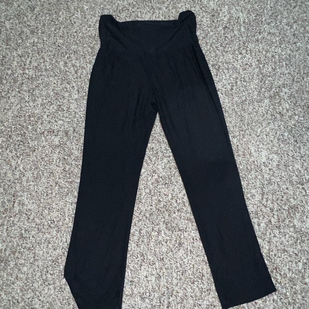 Women's size XL Bobbie Brooks Black Straight Leggings slacks pants lounge